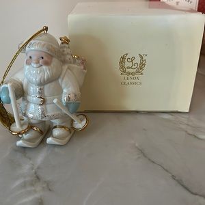 Lenox 2001 Santa on skis ornament